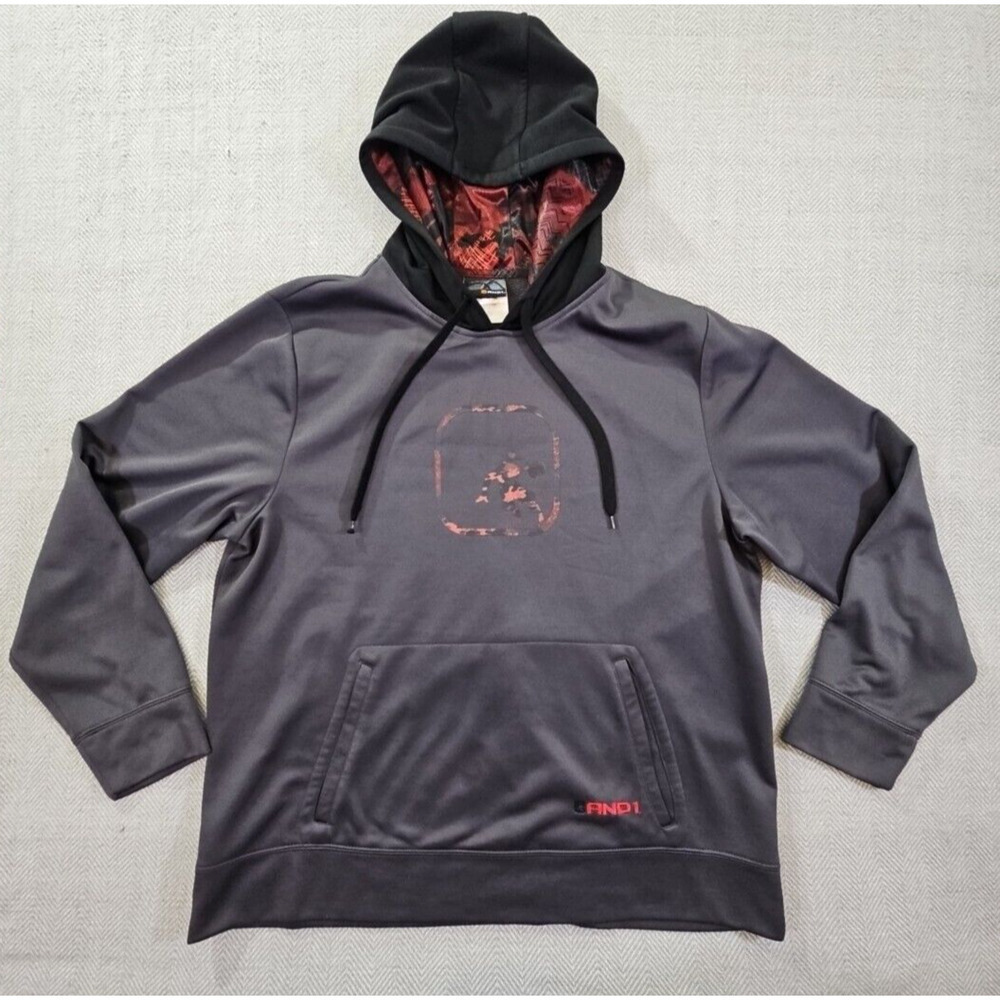 And1 Hoodie Men's XL Blue/Red Streetball And One Streetwear‎ Pullover